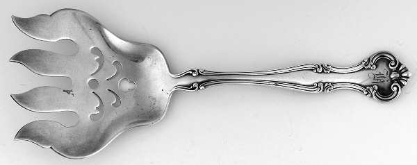 Cromwell (Sterling, 1900, No Monos) Large Solid Fish Serving Fork
