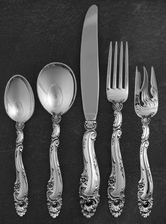 Decor (Sterling, 1953, No Monograms) 40 Piece Estate Set