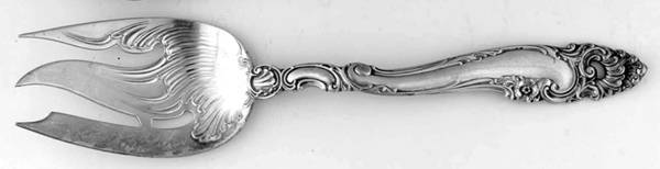 Decor (Sterling, 1953, No Monograms) Solid Serving Salad Fork (Stand Alone)