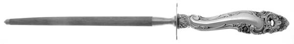 Decor (Sterling, 1953, No Monograms) Large Steel Rod Knife Sharpener