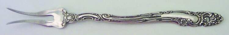 Decor (Sterling, 1953, No Monograms) Short Handle Pickle/Olive Fork