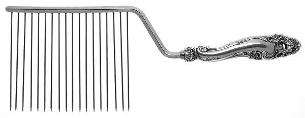 Decor (Sterling, 1953, No Monograms) Cake Breaker with Silverplate Prongs
