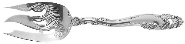 Decor (Sterling, 1953, No Monograms) Solid Salad Serving Fork