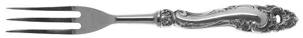 Decor (Sterling, 1953, No Monograms) Individual 3 Prong Stainless Bird Fork