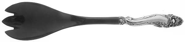 Decor (Sterling, 1953, No Monograms) Salad Serving Fork with Plastic Prongs