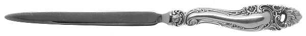 Decor (Sterling, 1953, No Monograms) Letter Opener with Stainless Blade