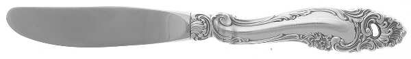 Decor (Sterling, 1953, No Monograms) Modern Hollow Butter Spreader (Stainless)