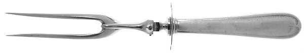Dolly Madison (Sterling, 1929) Lg Carving/Roast Fork-Stn Prong w/Sterling Guard