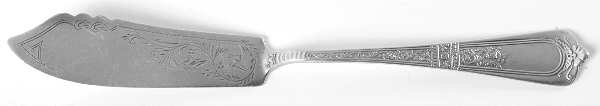 Domestic (Sterling, 1880) Flat Handle Bright Cut Master Butter