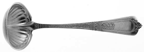 Domestic (Sterling, 1880) Solid Piece Cream Ladle