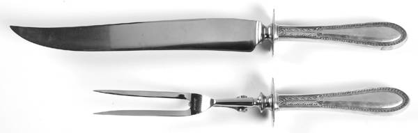 Edgeworth (Sterling, 1922) Large 2-Piece Roast Carving Set w/ Stainless Blade
