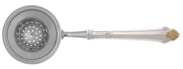 Edgemont Gold (Sterling, Gold Accent, 1987) Tea Strainer Overcup Serving-Stainless Bowl HC
