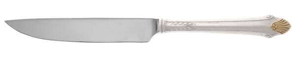Edgemont Gold (Sterling, Gold Accent, 1987) Steak Knife Individual Hollow, No Serrate HC
