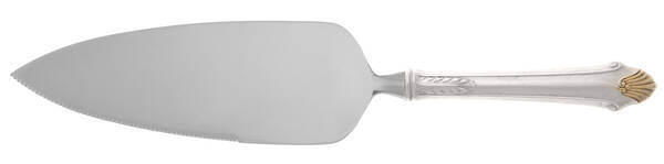 Edgemont Gold (Sterling, Gold Accent, 1987) Pie Server with Serrated Stainless Blade HC
