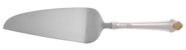 Edgemont Gold (Sterling, Gold Accent, 1987) Pie and Cake Server with Stainless Blade HC