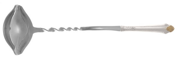 Edgemont Gold (Sterling, Gold Accent, 1987) Punch Ladle with Stainless Bowl HC