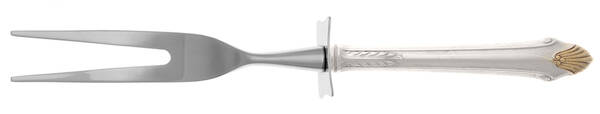 Edgemont Gold (Sterling, Gold Accent, 1987) Carving Fork Small with Stainless Prongs HC