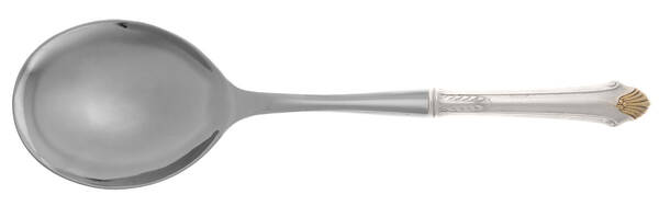 Edgemont Gold (Sterling, Gold Accent, 1987) Casserole Spoon with Smooth Stainless Bowl HC