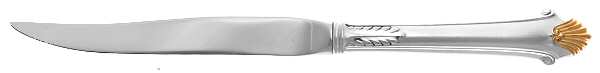 Edgemont Gold (Sterling, Gold Accent, 1987) Individual Steak Knife Hollow Handle