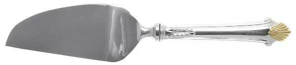 Edgemont Gold (Sterling, Gold Accent, 1987) Cheese Knife with Stainless Blade