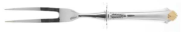 Edgemont Gold (Sterling, Gold Accent, 1987) Large Stainless-Prong Roast Carving Fork