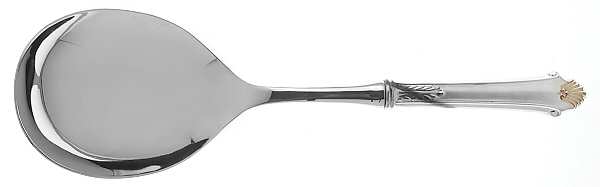 Edgemont Gold (Sterling, Gold Accent, 1987) Smooth Casserole Spoon with Stainless Bowl