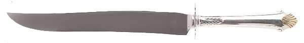 Edgemont Gold (Sterling, Gold Accent, 1987) Large Stainless Blade Roast Carving Knife