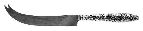 Eglantine (Sterling, 1870) Hollow Handled Cheese Knife with Silverplate Blade