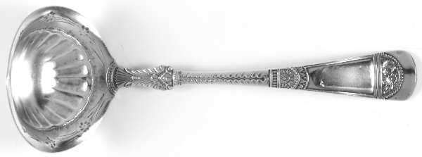 Empress (Sterling, 1880) Gravy Ladle, Brightcut Solid Piece