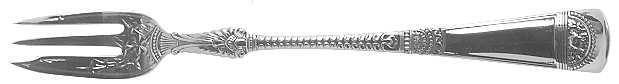 Empress (Sterling, 1880) Bright Cut Fork-Oyster