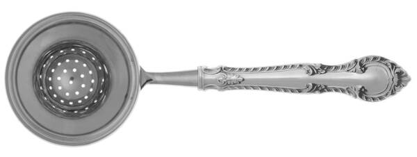 English Gadroon (Sterling, 1939, No Monos) Tea Strainer Overcup Serving-Stainless Bowl HC