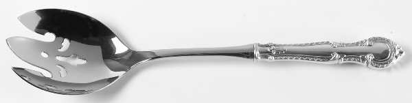 English Gadroon (Sterling, 1939, No Monos) Salad Serving Fork with Stainless Prongs