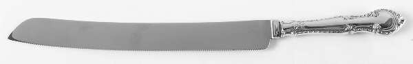 English Gadroon (Sterling, 1939, No Monos) Wedding Cake Knife with Stainless Blade