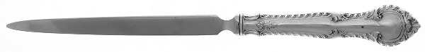 English Gadroon (Sterling, 1939, No Monos) Letter Opener with Stainless Blade