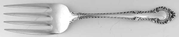 English Gadroon (Sterling, 1939, No Monos) Vegetable Serving Fork (Solid)
