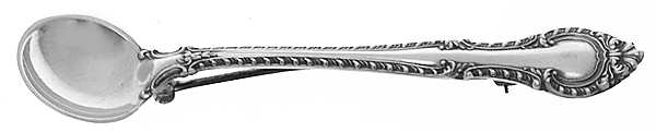 English Gadroon (Sterling, 1939, No Monos) Lapel Pin