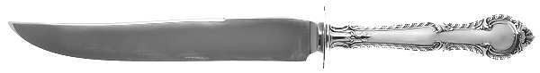 English Gadroon (Sterling, 1939, No Monos) Small Carving Knife W/Sterling Guard