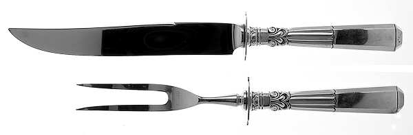 Epic (Sterling, 1941) 2 Piece Small Carving Set W/ Sterling Guard