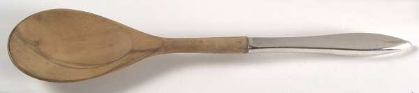 Esprit (Sterling, 1963) Salad Serving Spoon with Wooden Bowl