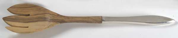 Esprit (Sterling, 1963) Salad Serving Fork with Wooden Prongs