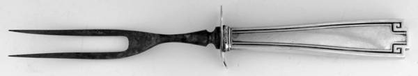 Etruscan (Sterling, 1913) Small Steak Carving Fork with Stainless Prongs
