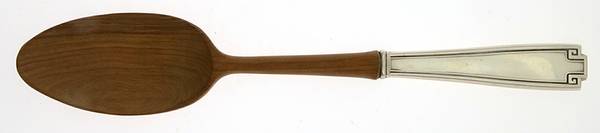 Etruscan (Sterling, 1913) Salad Serving Spoon with Wooden Bowl
