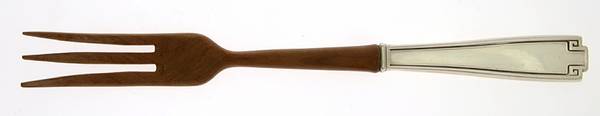 Etruscan (Sterling, 1913) Salad Serving Fork with Wooden Prongs