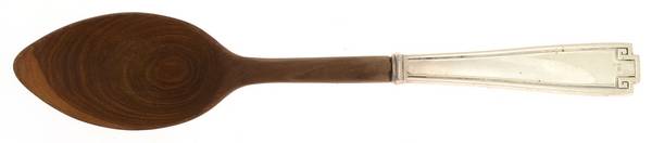Etruscan (Sterling, 1913) Salad Serving Spoon Wooden Bowl