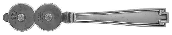 Etruscan (Sterling, 1913) Silverplate Guard Steel Wheels Knife Sharpener