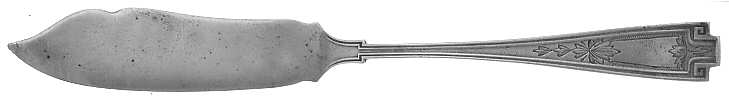 Etruscan-Engraved (Sterling, 1913) Flat Handle Master Butter Knife