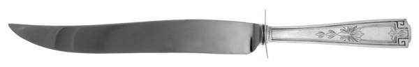 Etruscan-Engraved (Sterling, 1913) Large Carving/Roast Knife StnlBl w/Sterling Guard