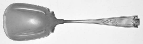 Etruscan-Engraved (Sterling, 1913) Oversize Solid Salad Serving Spoon