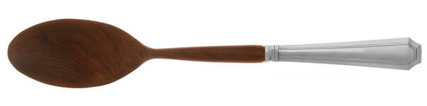 Fairfax (Sterling, 1910, No Monograms) Salad Serving Spoon with Wooden Bowl HC