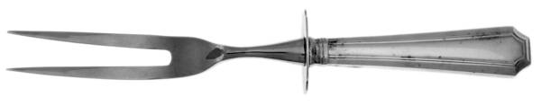 Fairfax (Sterling, 1910, No Monograms) Small Steak Carving Fork with Stainless Prongs